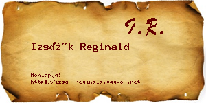 Izsák Reginald névjegykártya